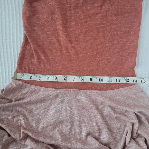 Very J Tunic Oversized Women's Medium Cowl Neck Pink Rust Women's Lagenlook - Picture 6 of 13